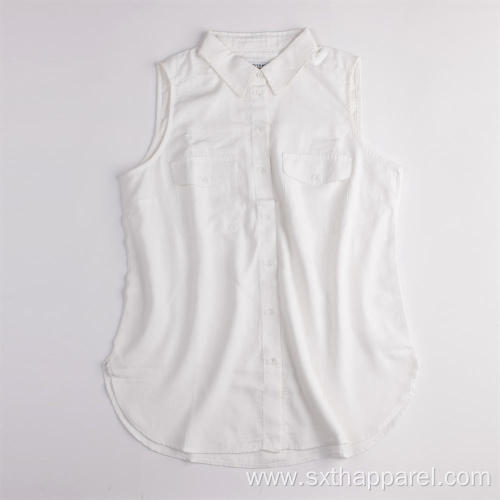 Summer Contracted Style Sleeveless Vest Casual Shirt